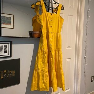 Yellow Mid-length Dress